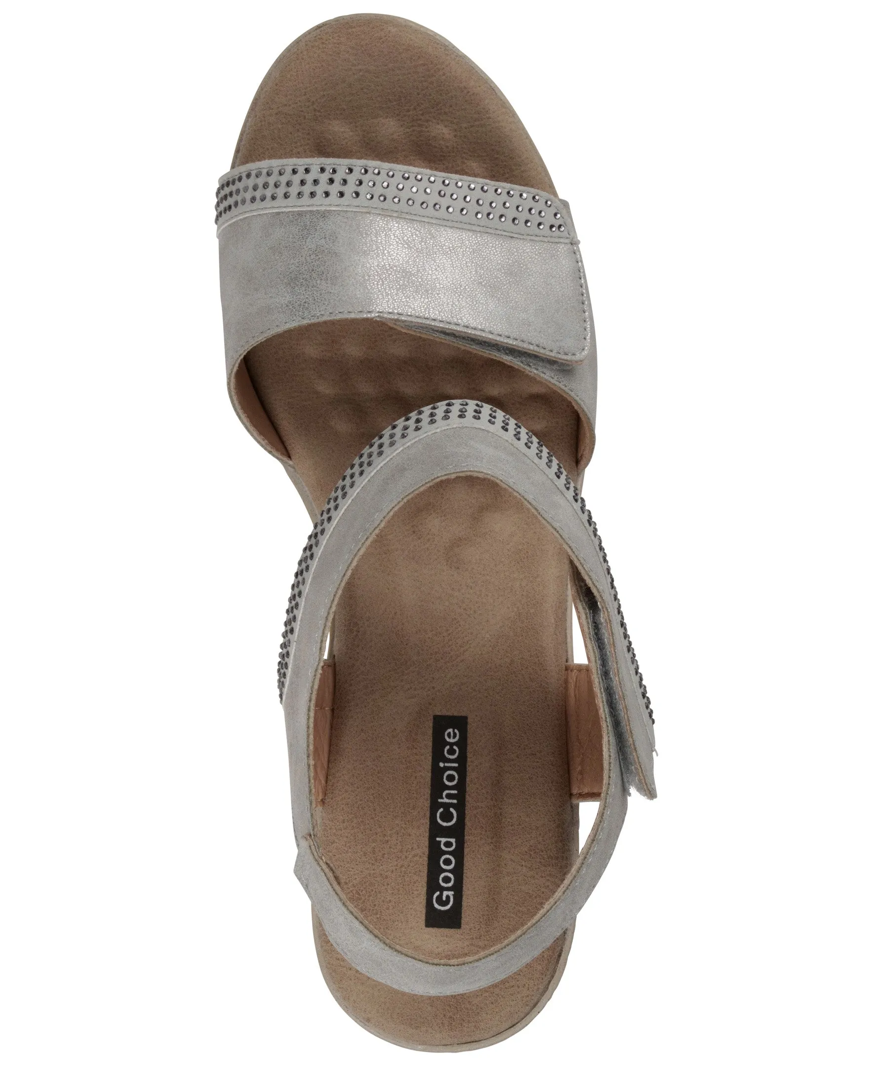 Jorda Silver Wedge Sandals