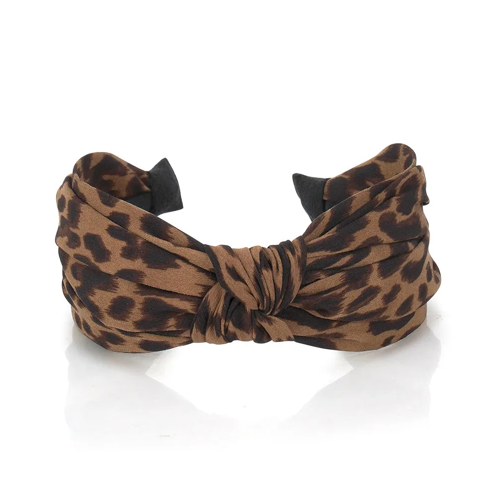LEOPARD TOP KNOTHAIRBAND