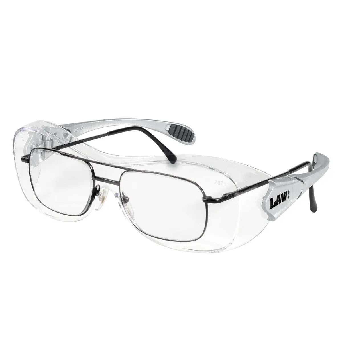 MCR Crews Law OTG (Over the Glass) Frame Safety Glasses, Clear Anti-Fog Lens, OG110AF