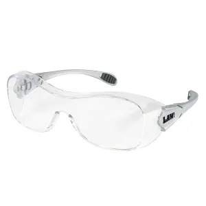 MCR Crews Law OTG (Over the Glass) Frame Safety Glasses, Clear Anti-Fog Lens, OG110AF