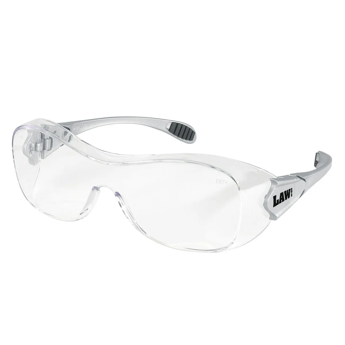 MCR Crews Law OTG (Over the Glass) Frame Safety Glasses, Clear Anti-Fog Lens, OG110AF