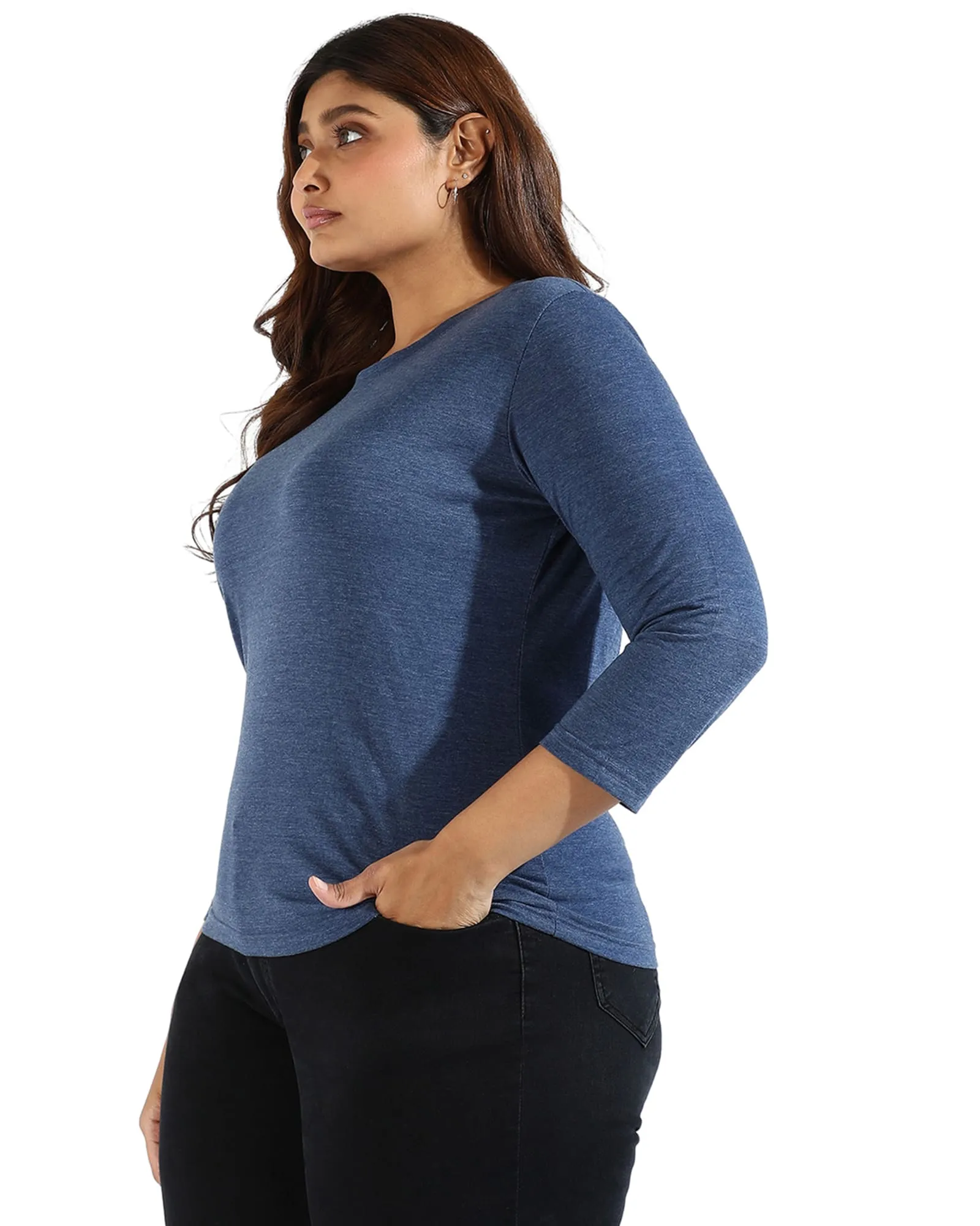 Navy Round Neck Tee | Navy