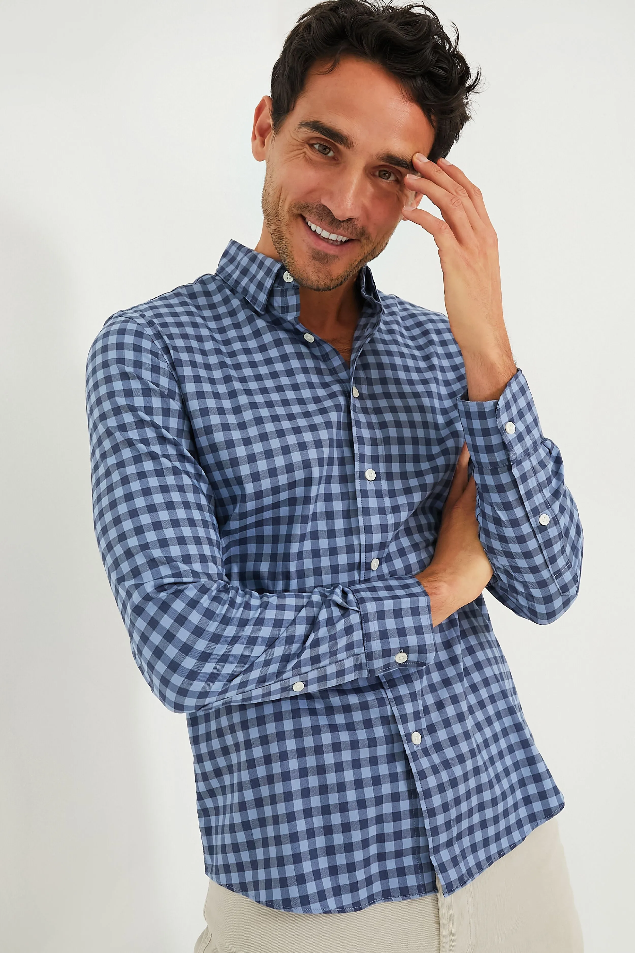 Navy Skies Check Movement Shirt