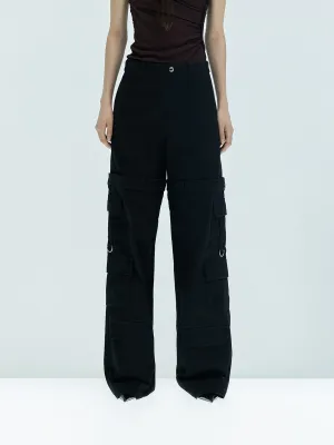 Paneled Detail Cargo Pants
