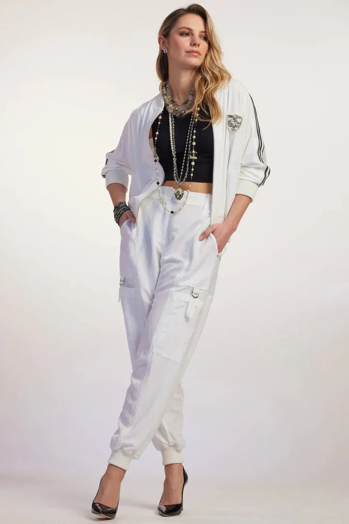 Paula Ryan Linen Jogger - White