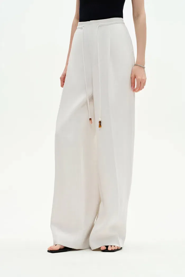 Perla Drawstring Casual Pants in Hemp