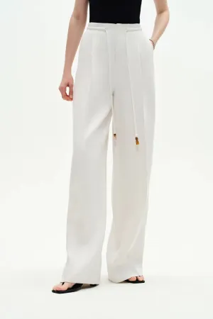 Perla Drawstring Casual Pants in Hemp
