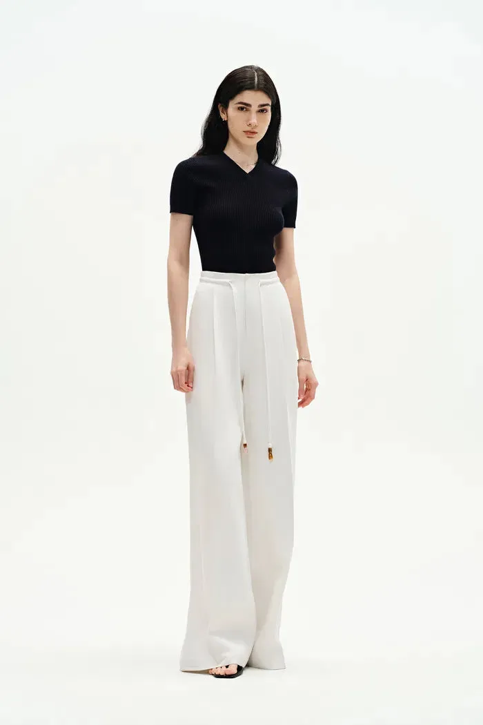 Perla Drawstring Casual Pants in Hemp