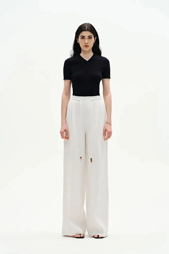 Perla Drawstring Casual Pants in Hemp
