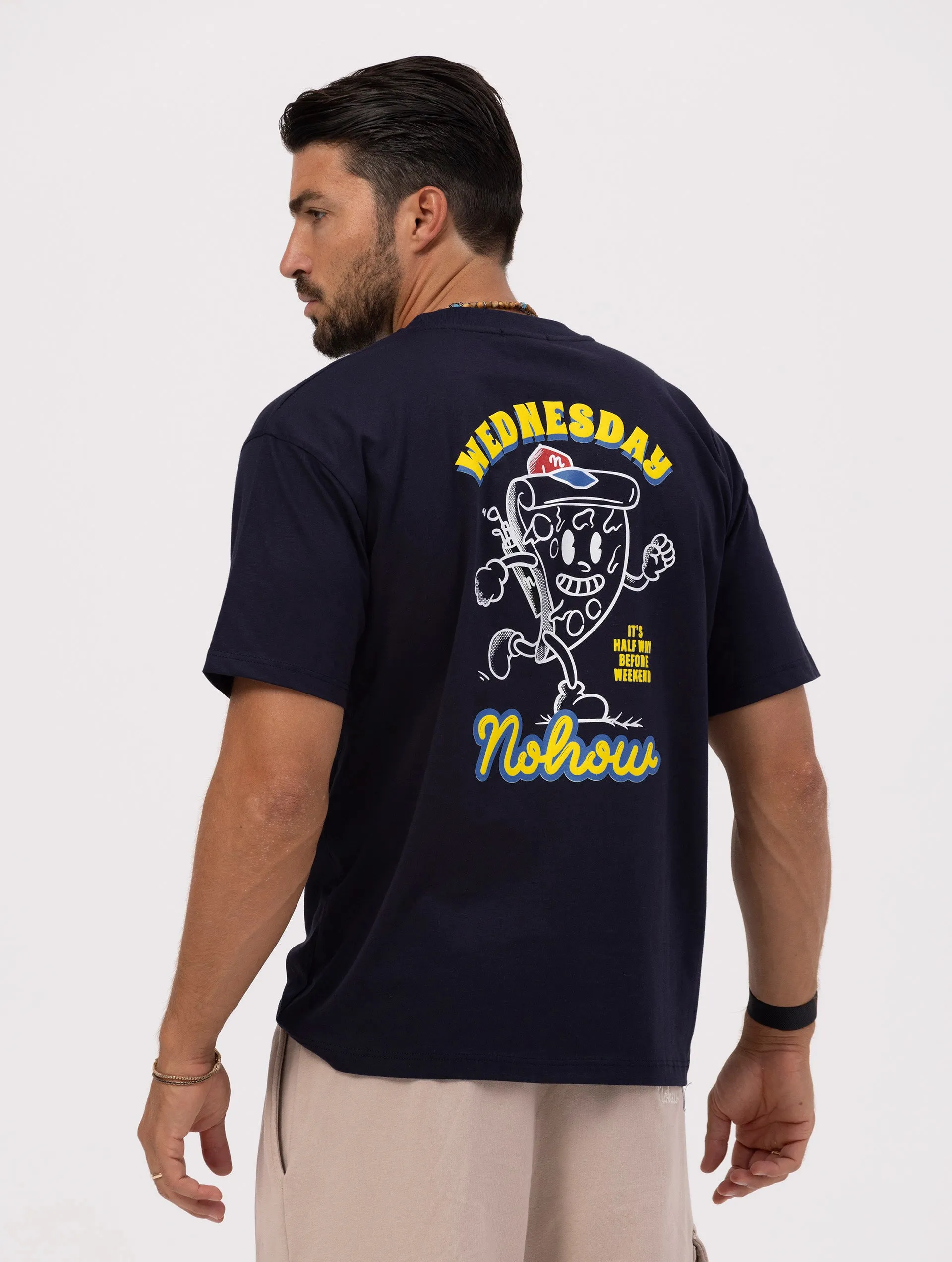 PIZZA PRINTED T-SHIRT IN BLUE