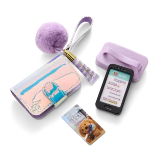 Purple Pom Phone & Accessories for 18-inch Dolls
