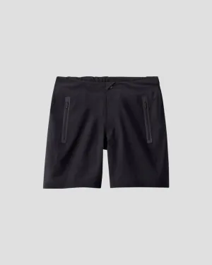 REGULAR FIT STRETCH SHORTS - BLACK