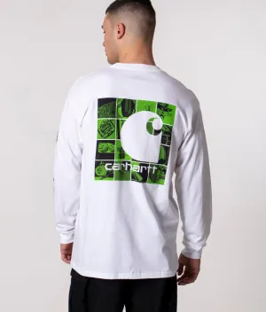 Relaxed Fit Long Sleeved Grid C T-Shirt
