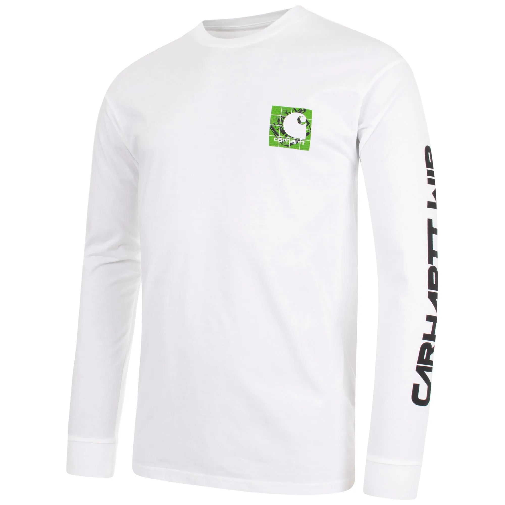 Relaxed Fit Long Sleeved Grid C T-Shirt