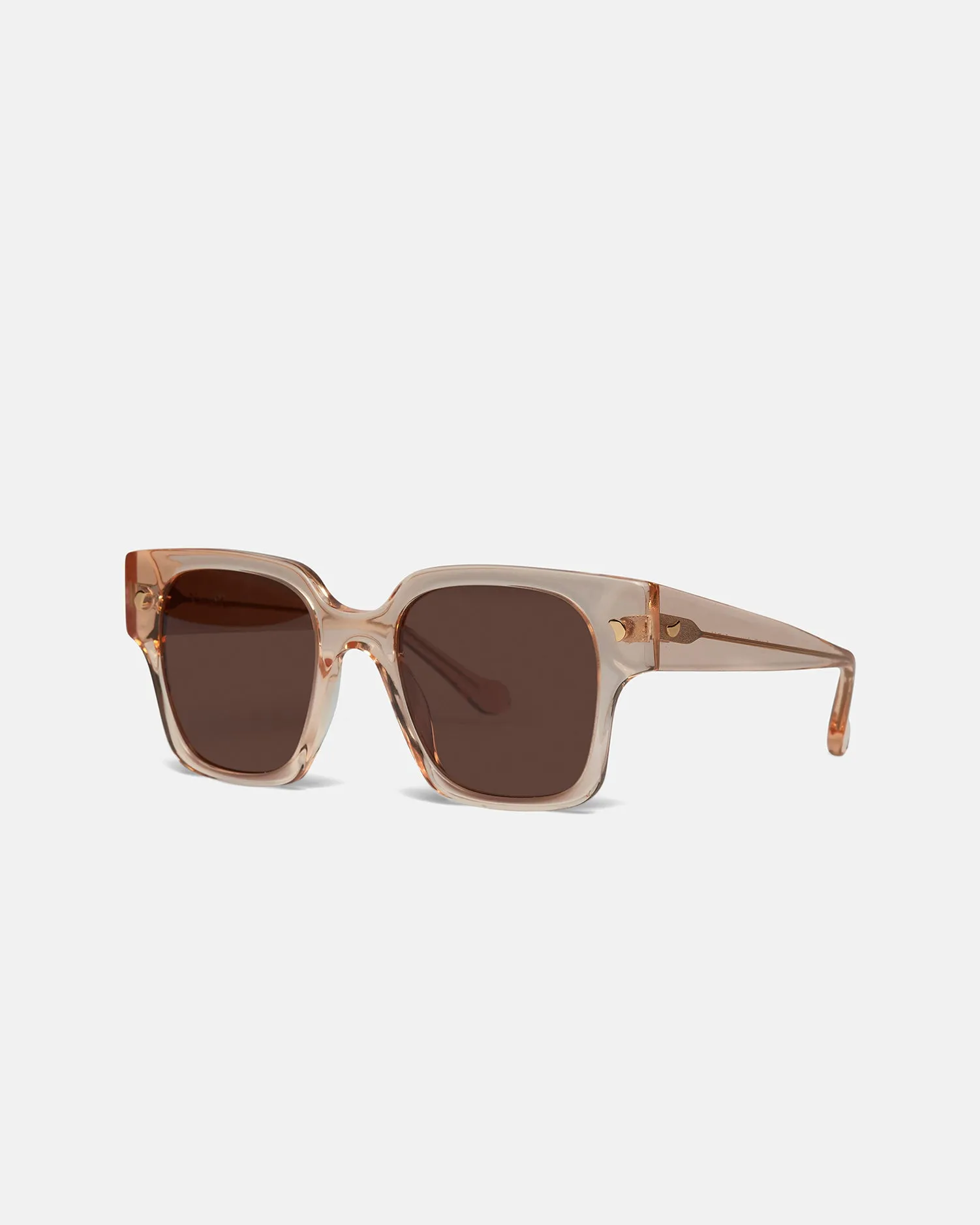 Shae - Oversized D-Frame Sunglasses - Champagne Eyewear