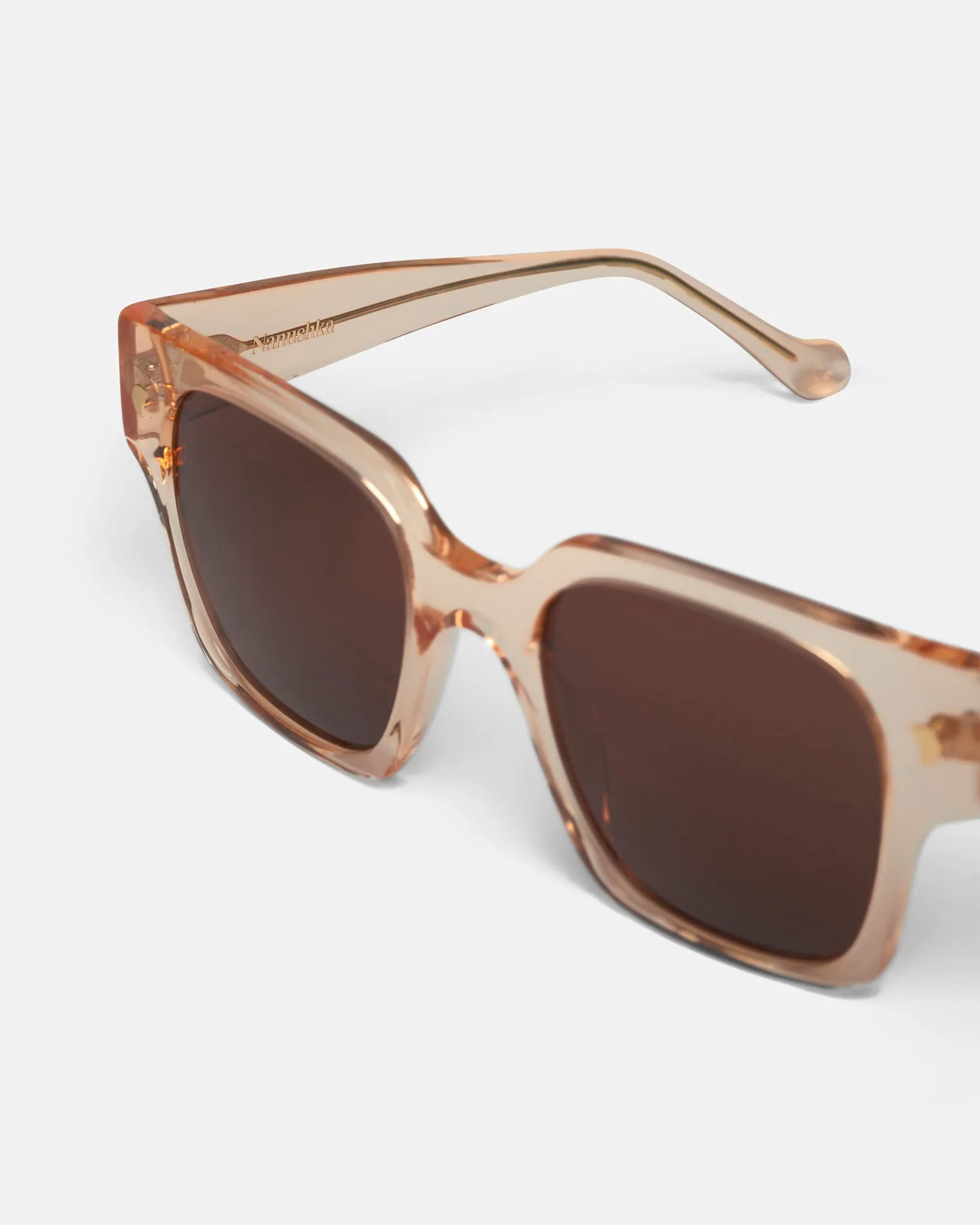 Shae - Oversized D-Frame Sunglasses - Champagne Eyewear