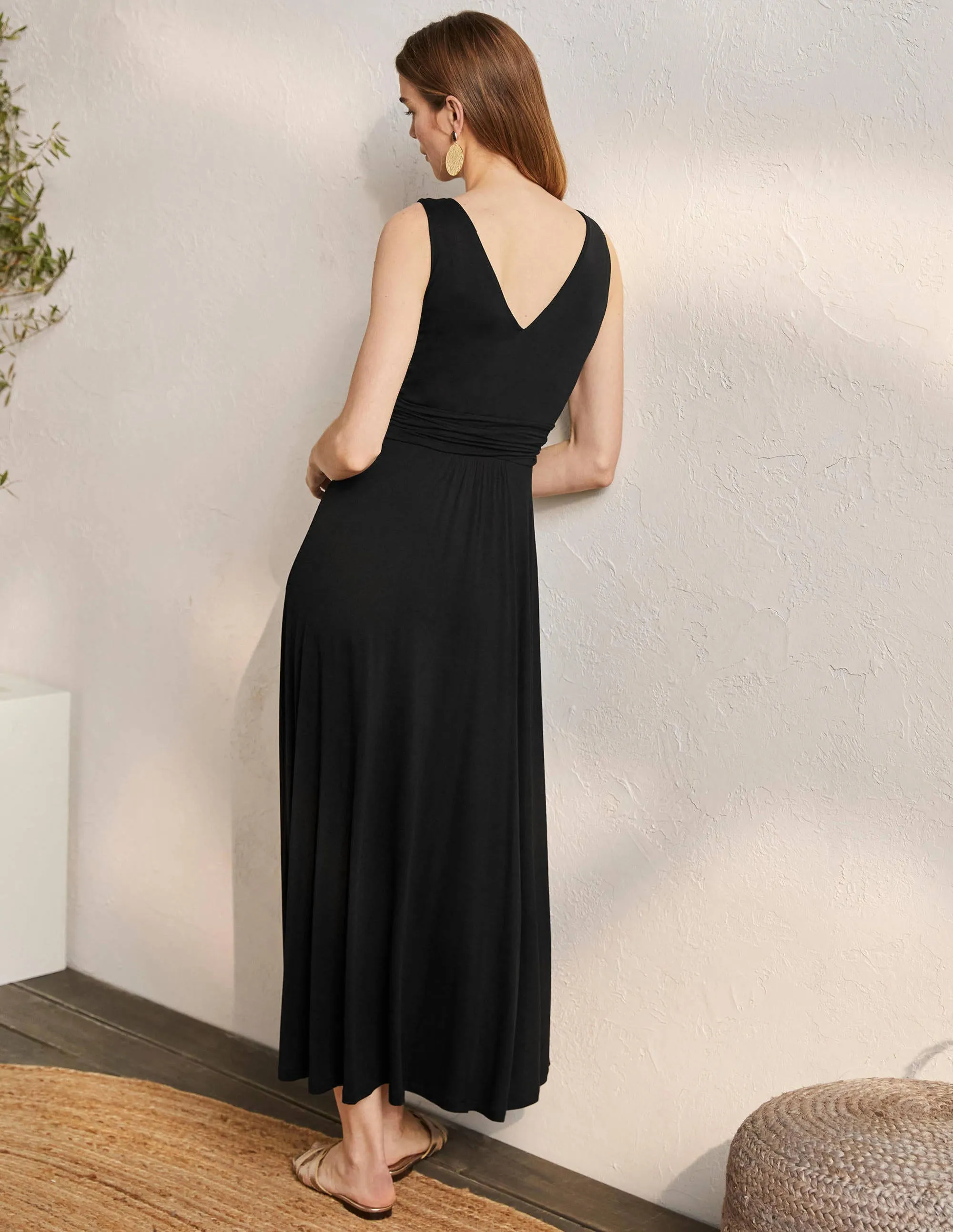 Sienna Jersey Maxi Dress-Black