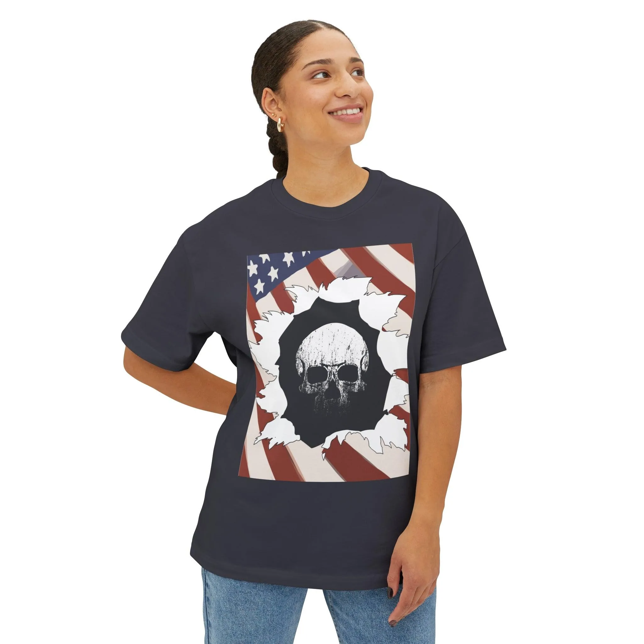 Skull Inside Unisex Oversized Boxy Tee