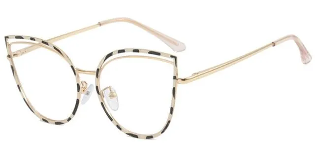 Stylish Elegant White Cat Eye Reading Glasses