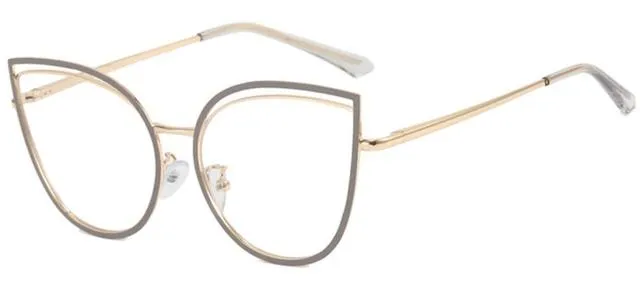 Stylish Elegant White Cat Eye Reading Glasses