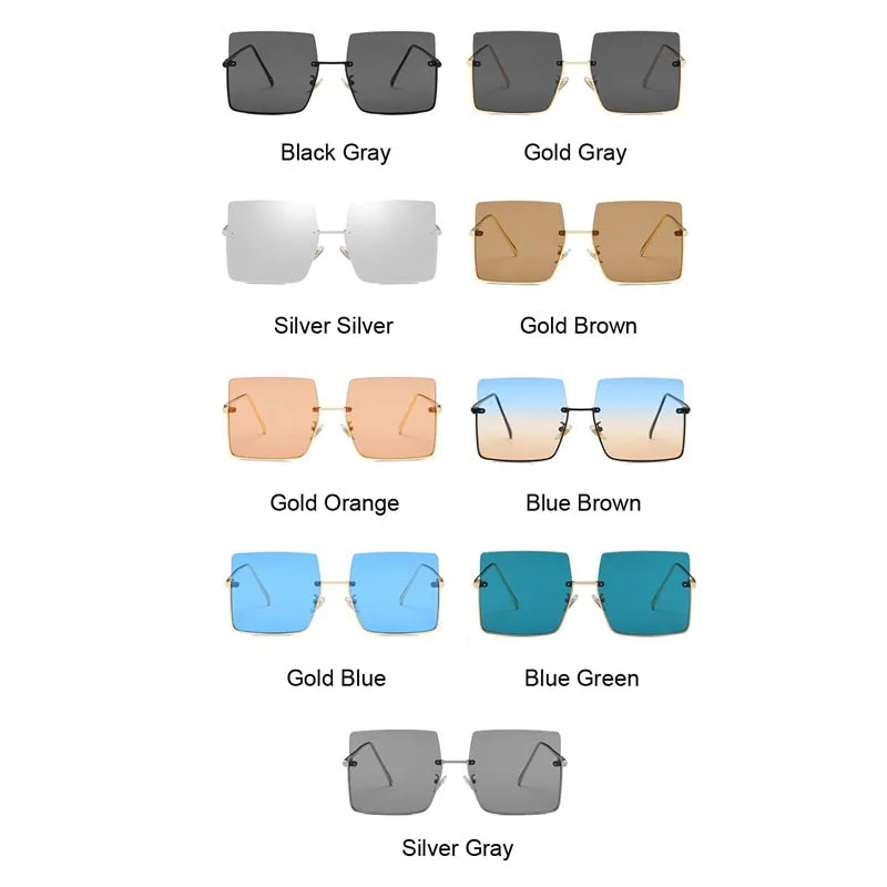 TEEK - Bizzy Boss Bottom Frame Square Sunglasses