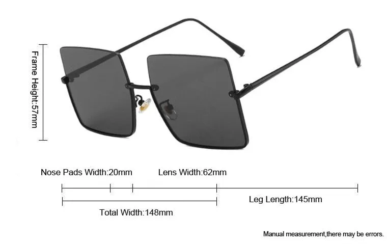 TEEK - Bizzy Boss Bottom Frame Square Sunglasses