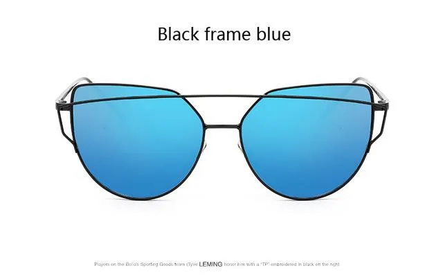 Twin-Beam Mirror Lens Sunglasses