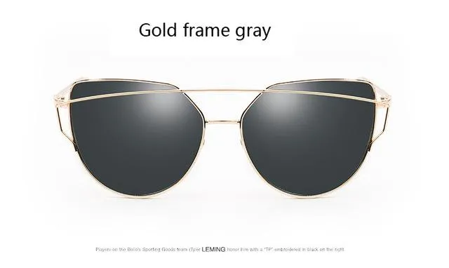 Twin-Beam Mirror Lens Sunglasses