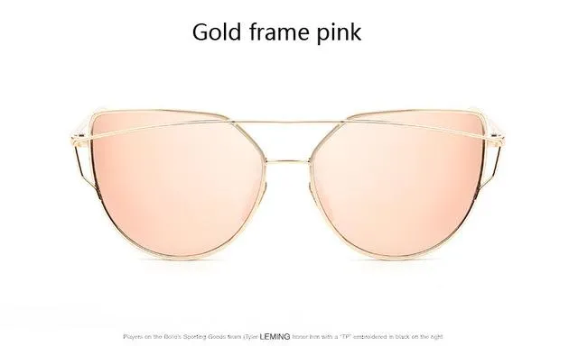 Twin-Beam Mirror Lens Sunglasses
