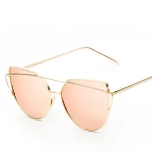 Twin-Beam Mirror Lens Sunglasses
