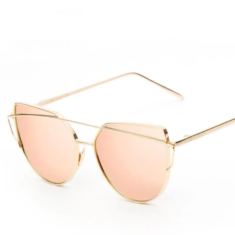 Twin-Beam Mirror Lens Sunglasses