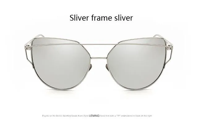 Twin-Beam Mirror Lens Sunglasses