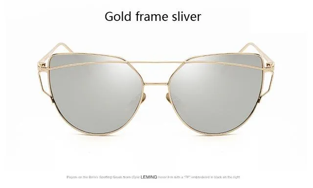 Twin-Beam Mirror Lens Sunglasses