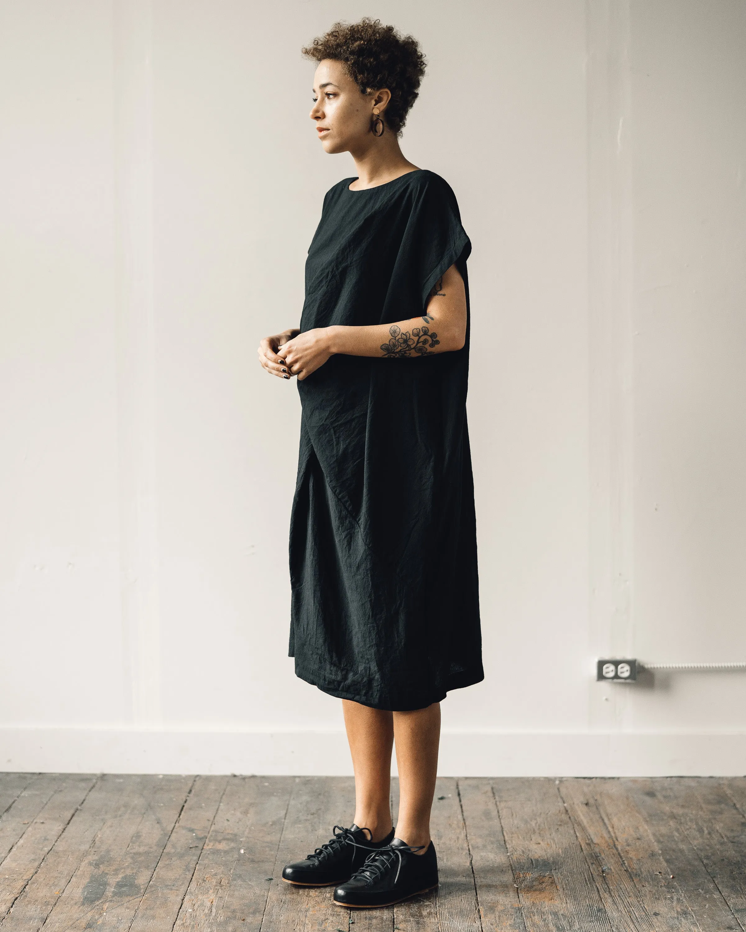 Uzi Wave Dress, Black