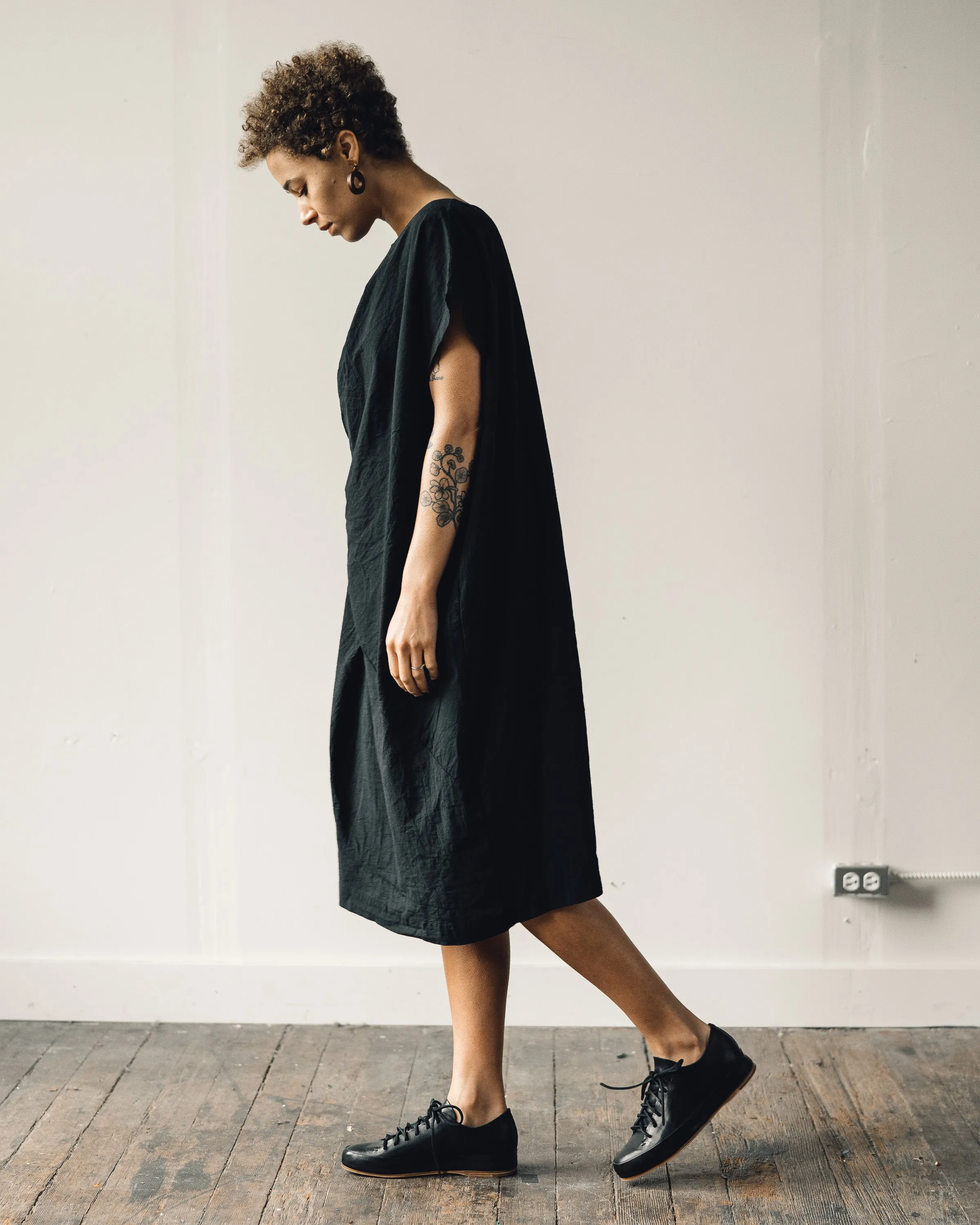 Uzi Wave Dress, Black
