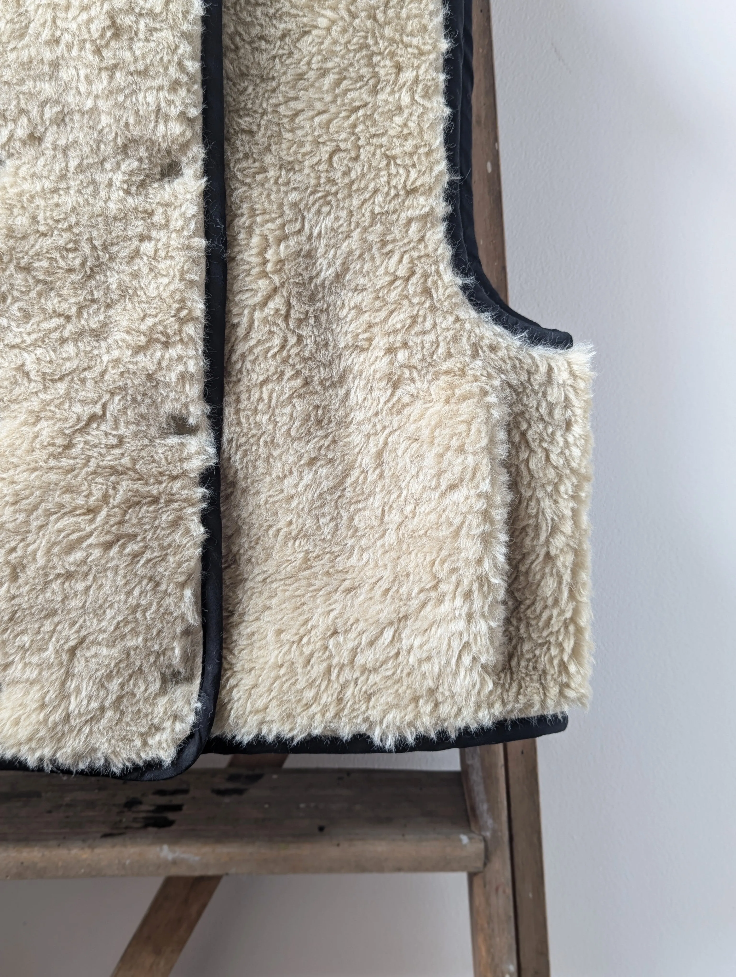 Vilhelm Ecru Faux-Fur Hooded Gilet