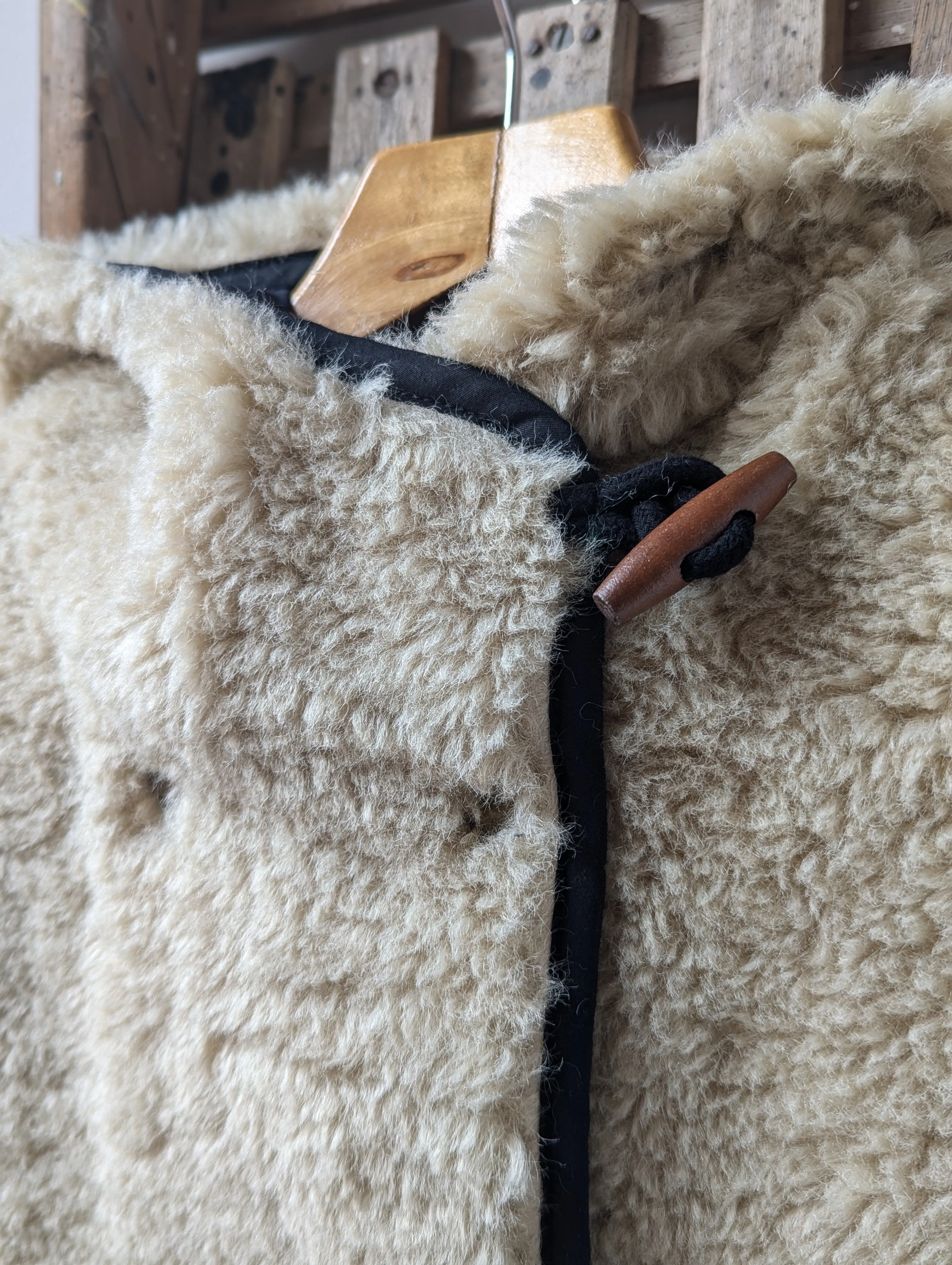 Vilhelm Ecru Faux-Fur Hooded Gilet