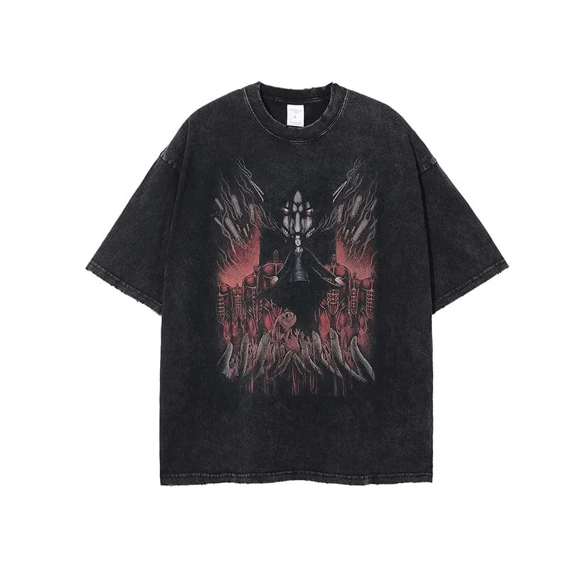 Vintage Attack on Titan T-Shirt - Premium Distressed Anime Graphic Tee for Fans
