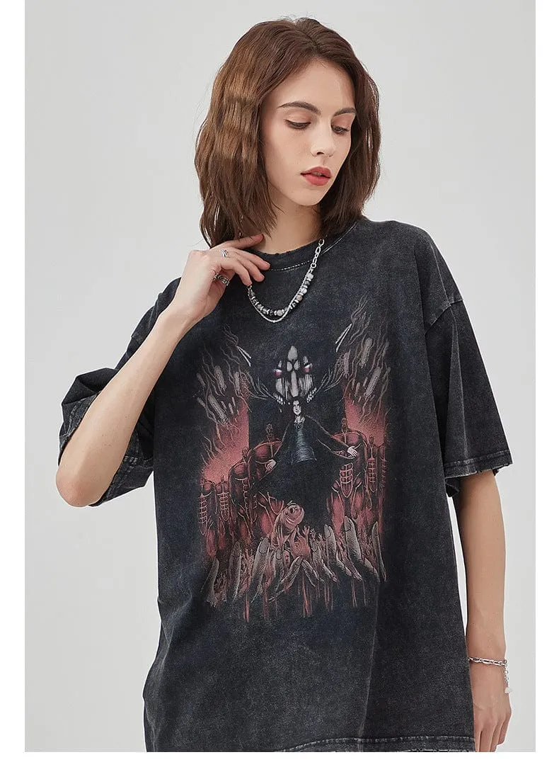 Vintage Attack on Titan T-Shirt - Premium Distressed Anime Graphic Tee for Fans