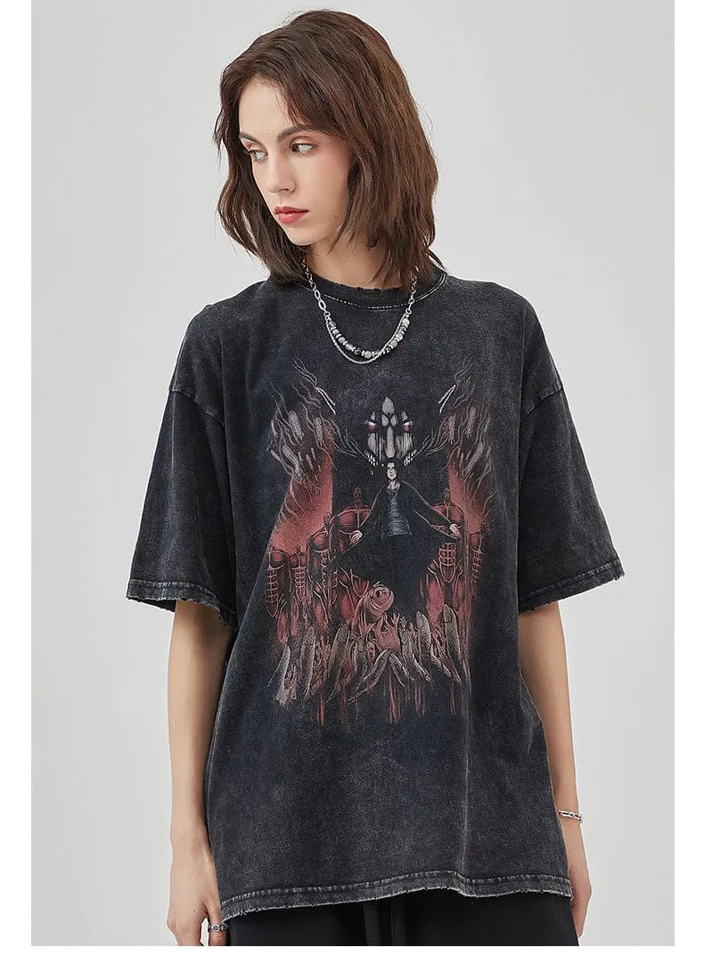 Vintage Attack on Titan T-Shirt - Premium Distressed Anime Graphic Tee for Fans