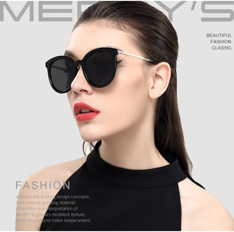 Women's Brand Designer Cat Eye Polarized Sunglasses 100% UV Protection