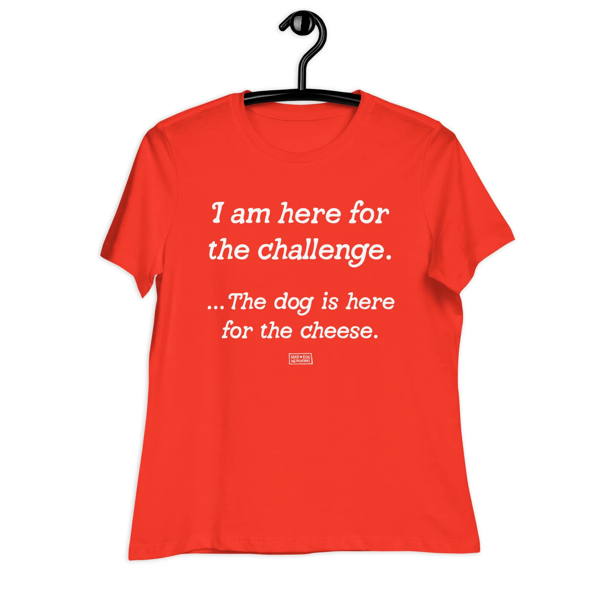 women's relaxed fit t-shirt: challenge / cheese