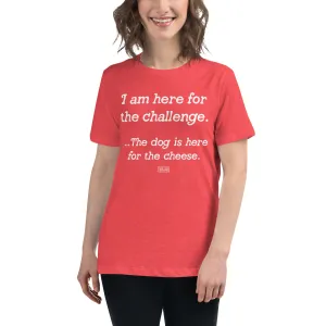 women's relaxed fit t-shirt: challenge / cheese