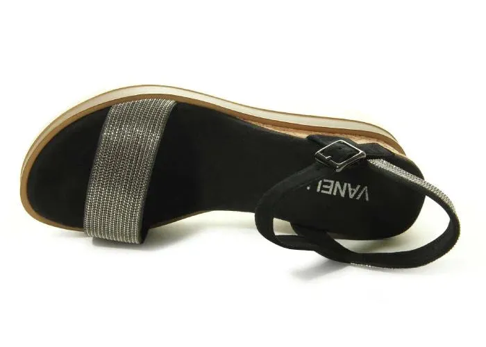 WOMEN'S VANELI CEDRA WEDGE SANDAL | BLACK SUEDE