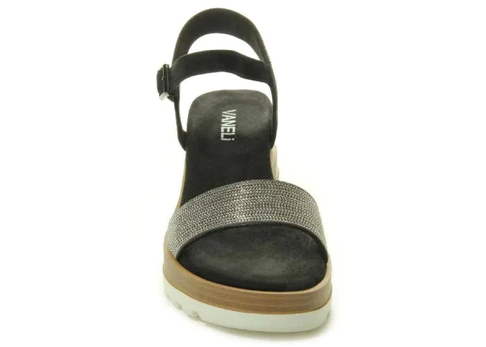 WOMEN'S VANELI CEDRA WEDGE SANDAL | BLACK SUEDE